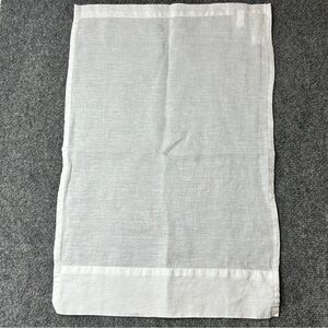 Land’s End Home white linen tea towels 14x22 set 2 vintage kitchen dish towels